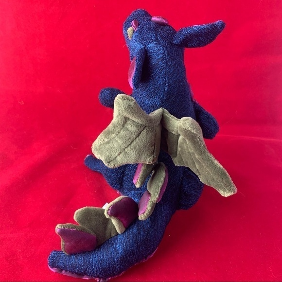 Manhattan Toy Royal Renaissance Blue Green Dragon Plush 15" - Picture 2 of 4